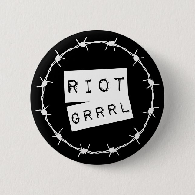 Riot Grrl Grunge Button Badge Knapp (Framsida)