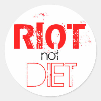 RIOT INTE DIET RUNT KLISTERMÄRKE