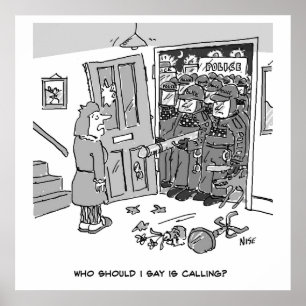 Riot Police Raid a Egendom - Funny Police Theme Poster
