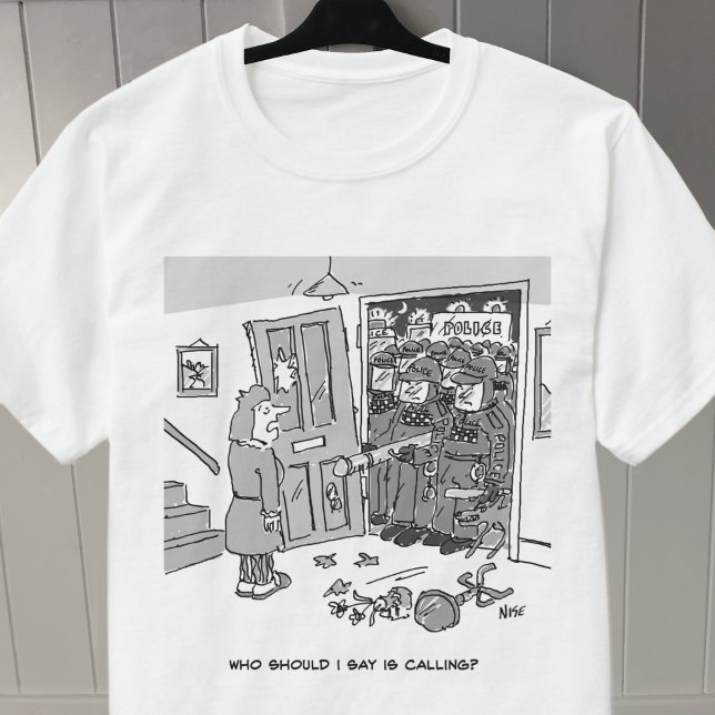 Riot Police Raid a Egendom - Funny Police Theme T Shirt (Skapare uppladdad)