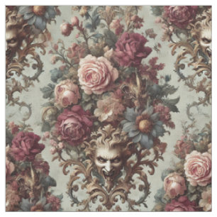 Riot to Bloom - Gothic Påstående Tile Tyg