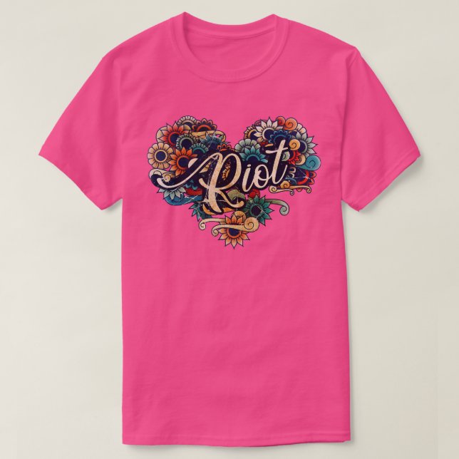 Riot VIGNETTE VINTAGE FÄRG T Shirt (Design framsida)