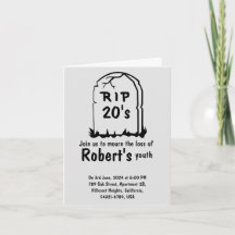 Rip 20 är lustig 30års födelsedag