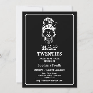 RIP 20-årsjubileum Död till min 30:e svarta födels Inbjudningar