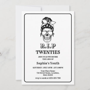 RIP 20-årsjubileum Död till min Unga 30års födelse Inbjudningar