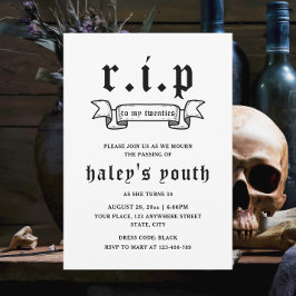 RIP 20-årsjubileum Funny Dödsbegravning 30års föde Inbjudningar