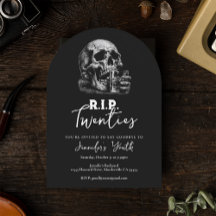 RIP 20 Black Skull 30års födelsedag Party