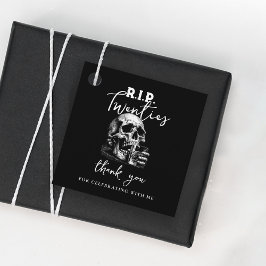 RIP 20 Black Skull Tack Birthday Gåvor Etiketter