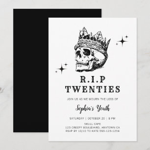 RIP 20 Gothic Halloween 30års födelsedag Party Inbjudningar