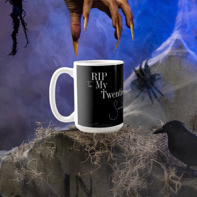 RIP 20: Svartvit 30års födelsedag Kaffemugg (Skapare uppladdad)