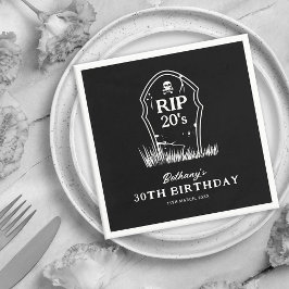 RIP 20: Svartvit 30års födelsedag Party Pappersservett