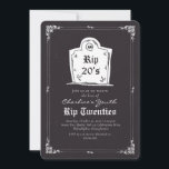 RIP 20-talets inbjudan till Black 30års födelsedag<br><div class="desc">RIP 20-talets Black Funny 30års födelsedag Party-inbjudan</div>