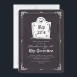 RIP 20-talets inbjudan till Black 30års födelsedag<br><div class="desc">RIP 20-talets Black Funny 30års födelsedag Party-inbjudan</div>