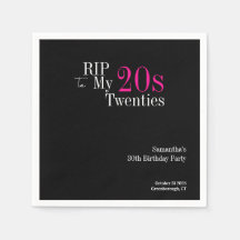 RIP 20s 30th Birthday Party Black Pink