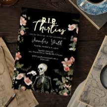 RIP 30 Blommigt Skeleton 40:e födelsedagen Party
