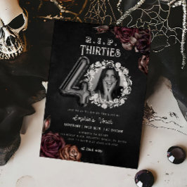 RIP 30:s 40:e födelsedag Död till mitt ungdomfoto Inbjudningar