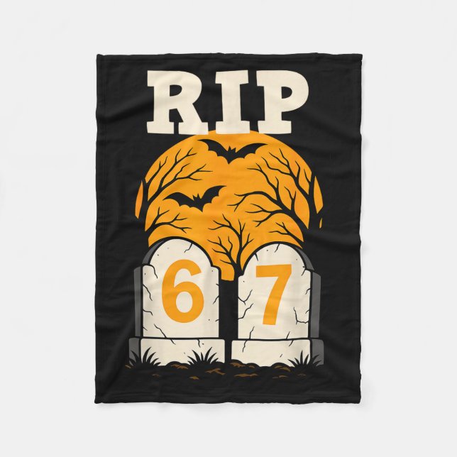 Rip 67 Rest In Peace Funny Parent Or Teacher 6 7  Fleecefilt (Framsidan)