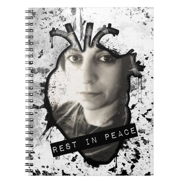 RIP anatomiskt hjärtminne bok Anteckningsbok Med Spiral (Framsidan)