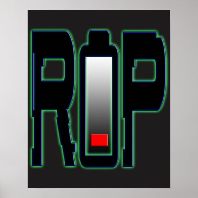 RIP-batteri Poster (Framsidan)