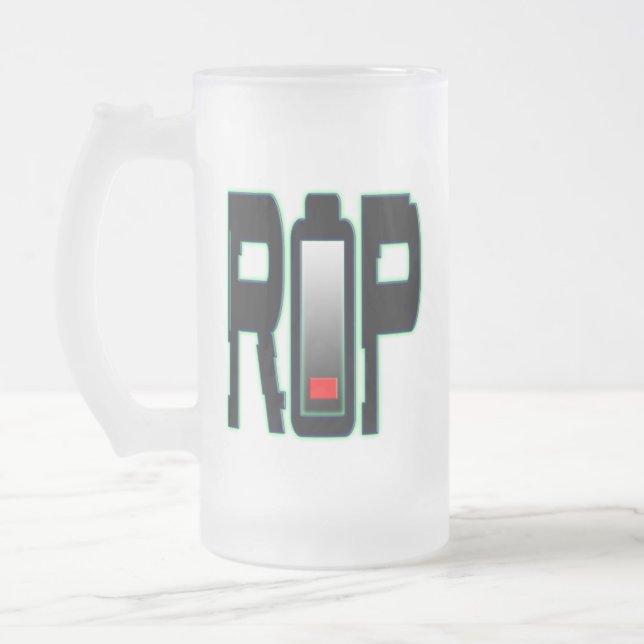 RIP Batteriet Frostat Glass Mugg (Vänster)