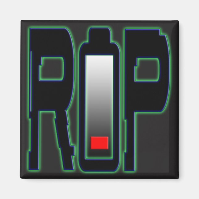 RIP Batterifack, magnet (Framsidan)