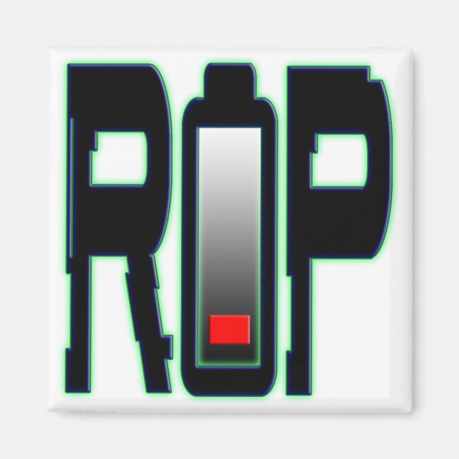 RIP Batterifack, magnet (Framsidan)