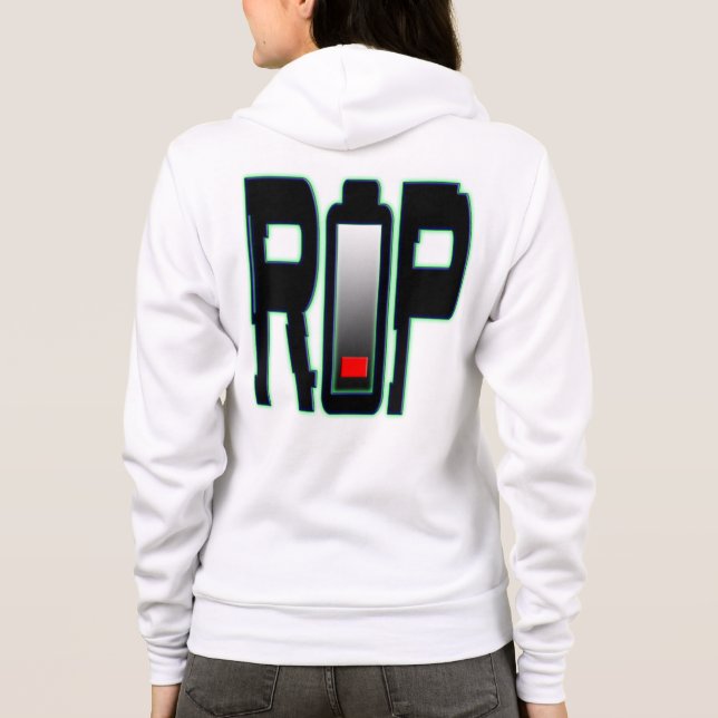 RIP Battery Women's Bella+Canvas Fullt-Zip Hoodie T Shirt (Baksida)