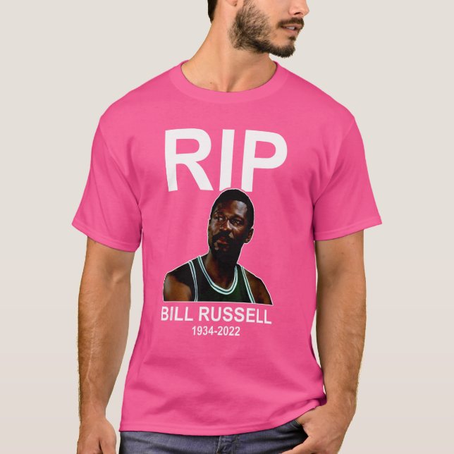 Rip Bill Russell Legends är för evigt T Shirt (Framsida)