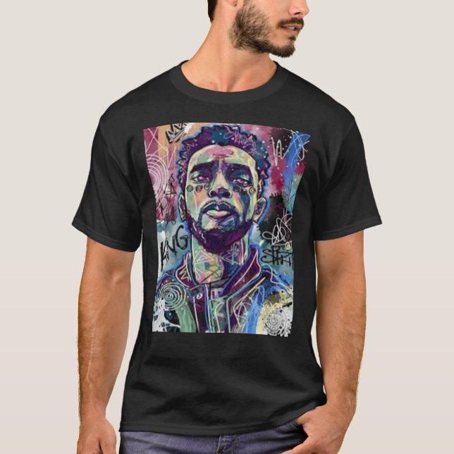Rip Chadwick Boseman KUNG   T Shirt (Framsida)