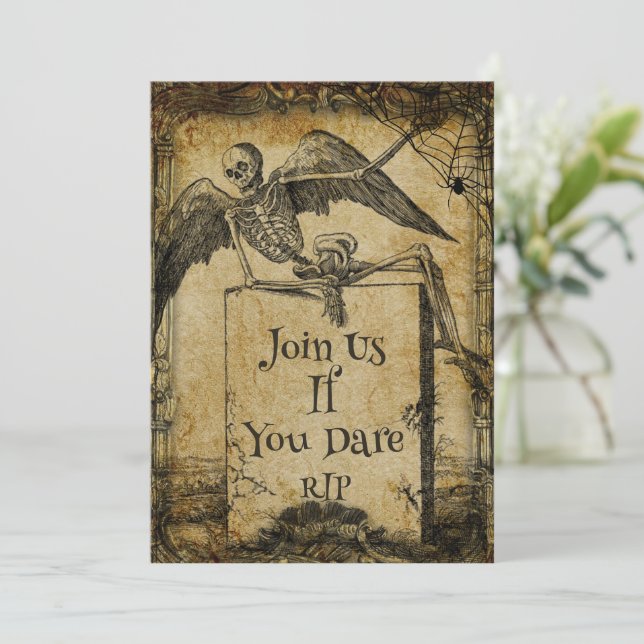 RIP Creepy Halloween fest-inbjudan Inbjudningar (Stående Fram)