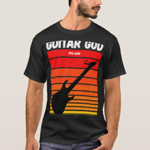 RIP Eddie Tribute RETRO GUITAR GOD Guitar with Cig T Shirt
