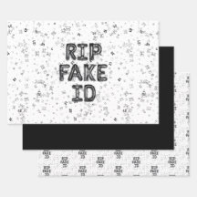 RIP Fake I.D. 21:a födelsedag Papper