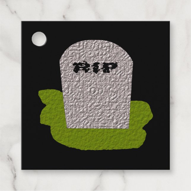RIP Gravsten Anpassningsbar Halloween Gåvor Etiketter (Framsida)