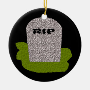 RIP GRAVSTEN HAPPY HALLOWEEN ANPASSNINGSBAR JULGRANSPRYDNAD KERAMIK