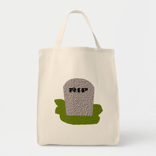 RIP Gravsten Livsmedel Tote Bag Tygkasse (Framsidan)