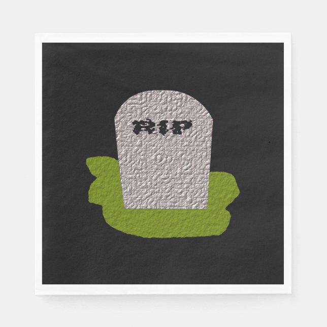 RIP Gravsten Pappra Napkins Pappersservett (Framsidan)