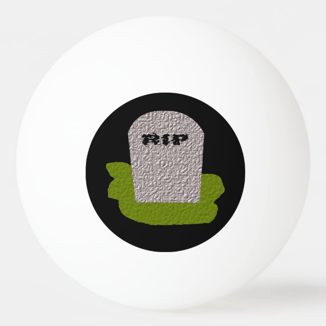 RIP Gravsten Ping Pong Boll (Framsidan)