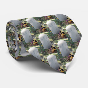 RIP Gravsten & Skull Halloween Tie Slips
