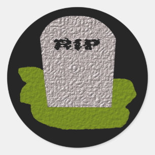 RIP Gravsten Sticker Runt Klistermärke