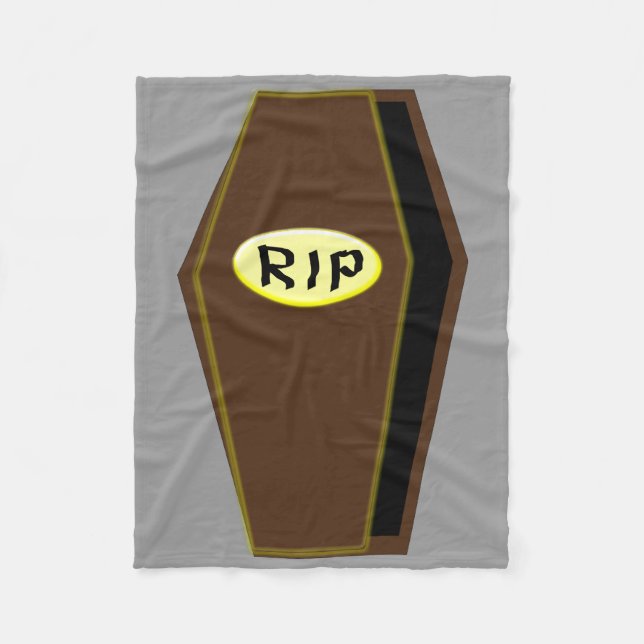 RIP Halloween Coffin of Doom Fleece Blanket (Framsidan)