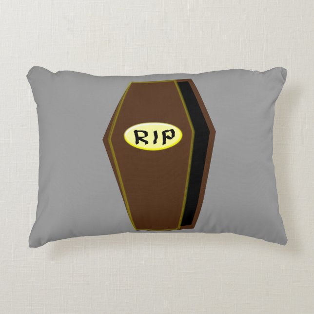 RIP Halloween Coffin of Doom Pillow Prydnadskudde (Framsidan)