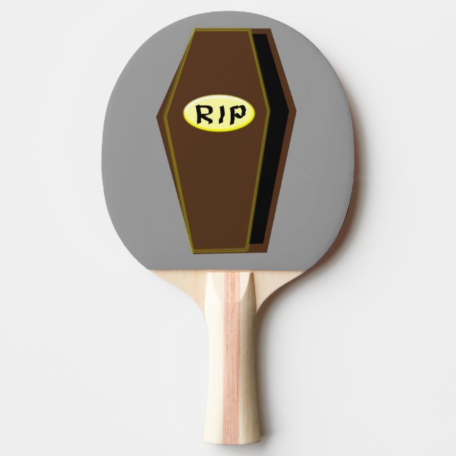 RIP Halloween Coffin of Doom Ping Pong Paddle Pingisracket (Framsidan)