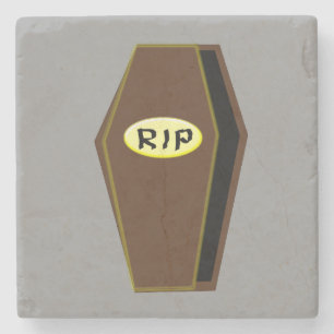 RIP Halloween Coffin of Doom Stone Underlägg Sten