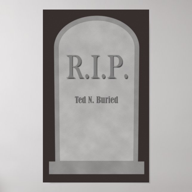 RIP Halloween Gravsten Ted N. Buried Poster (Framsidan)