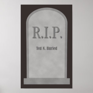RIP Halloween Gravsten Ted N. Poster