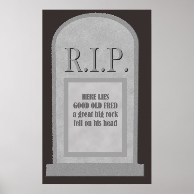 RIP Halloween här Ljuger Fred Gravsten Poster (Framsidan)