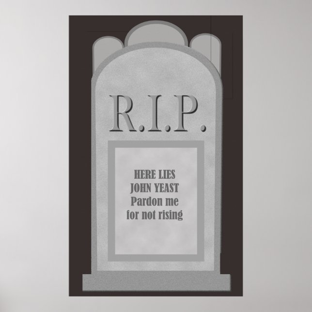 RIP Halloween här Ljuger J. Yost Gravsten Poster (Framsidan)
