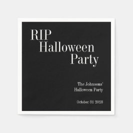 RIP Halloween Party Black and White Pappersservett