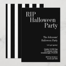 RIP Halloweenfest Svart och vit rand