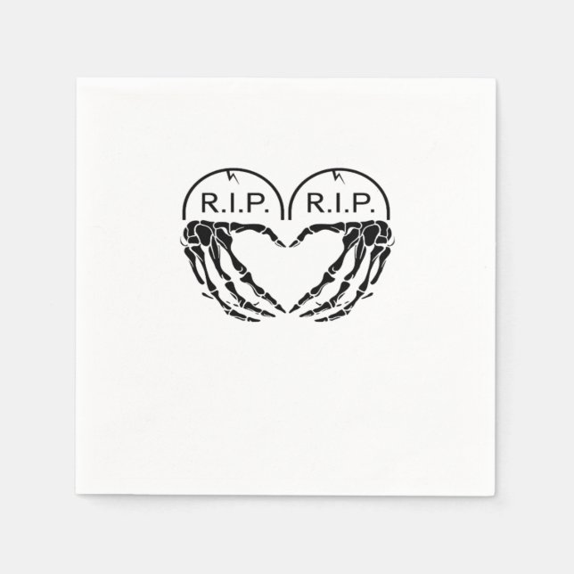 Rip, Hjärtformade design gjord av Gravestones, en Pappersservett (Framsidan)